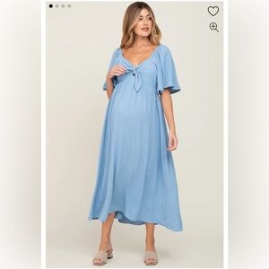 Pink Blush Maternity Blue Dress